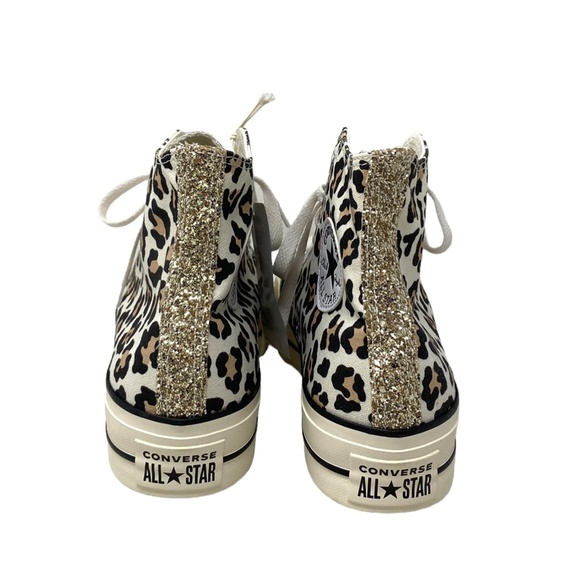 Converse Ctas Lift Women's Sneakers Platform Leopard Canvas Custom 570636C-WWLBY - Picture 5 of 8